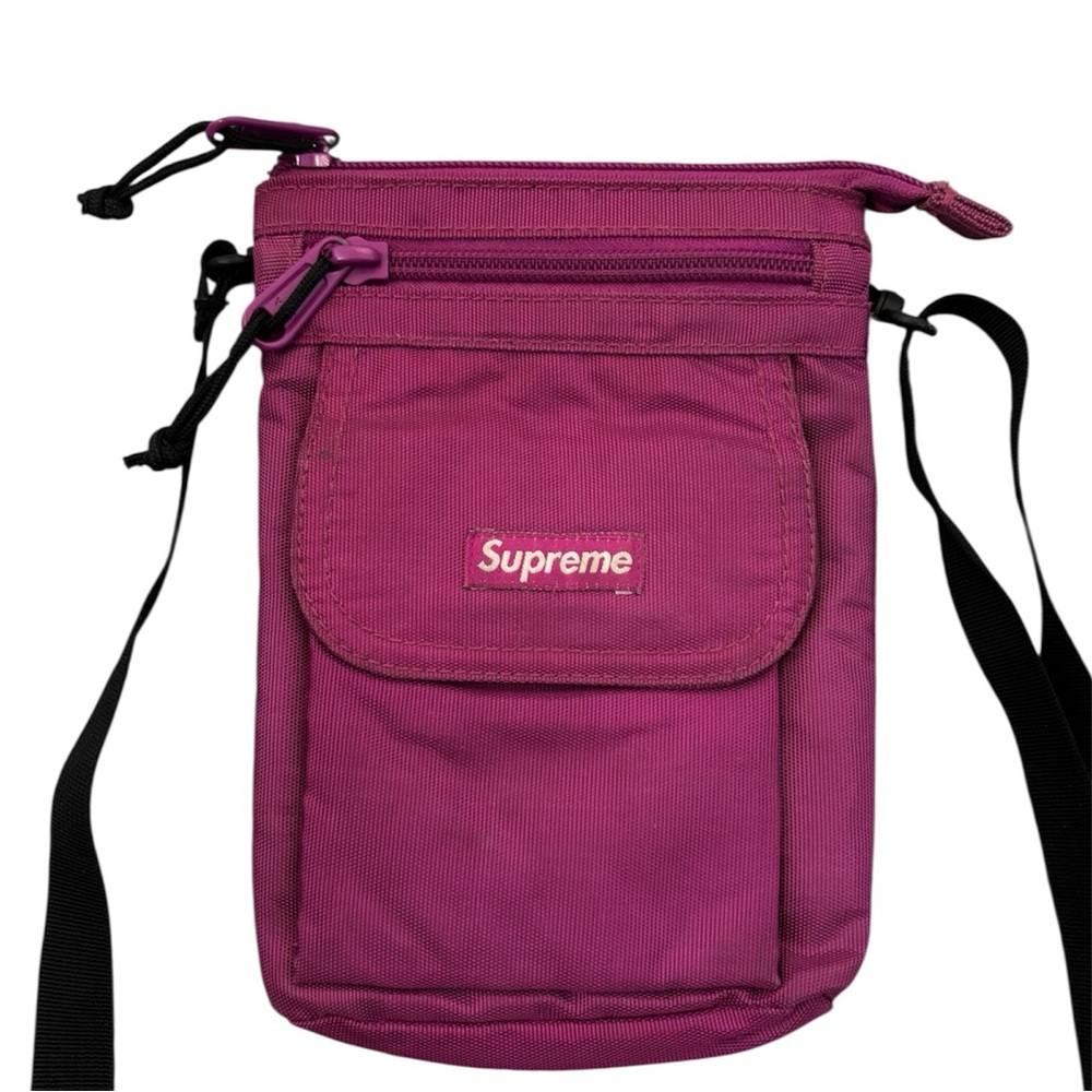 Supreme FW19 Shoulder Bag Magenta Cordura Box Logo Authentic